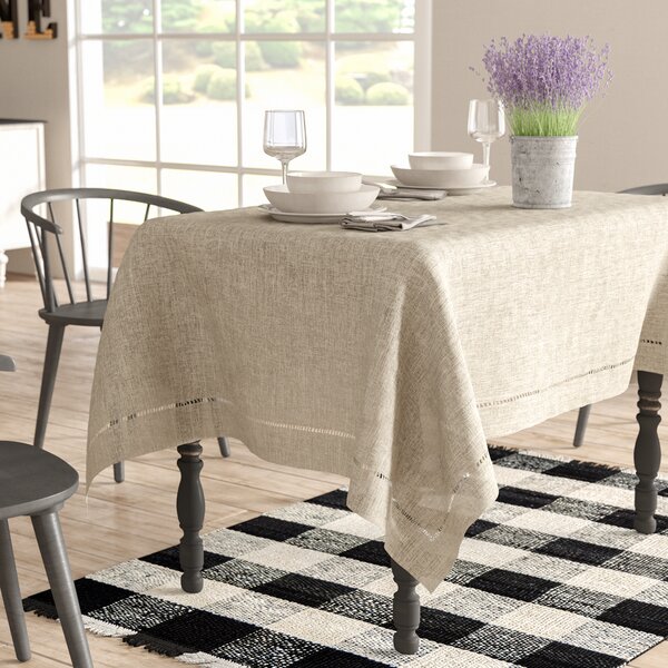 Kitt Hemstitched Tablecloth by Laurel Foundry Modern Farmhouse