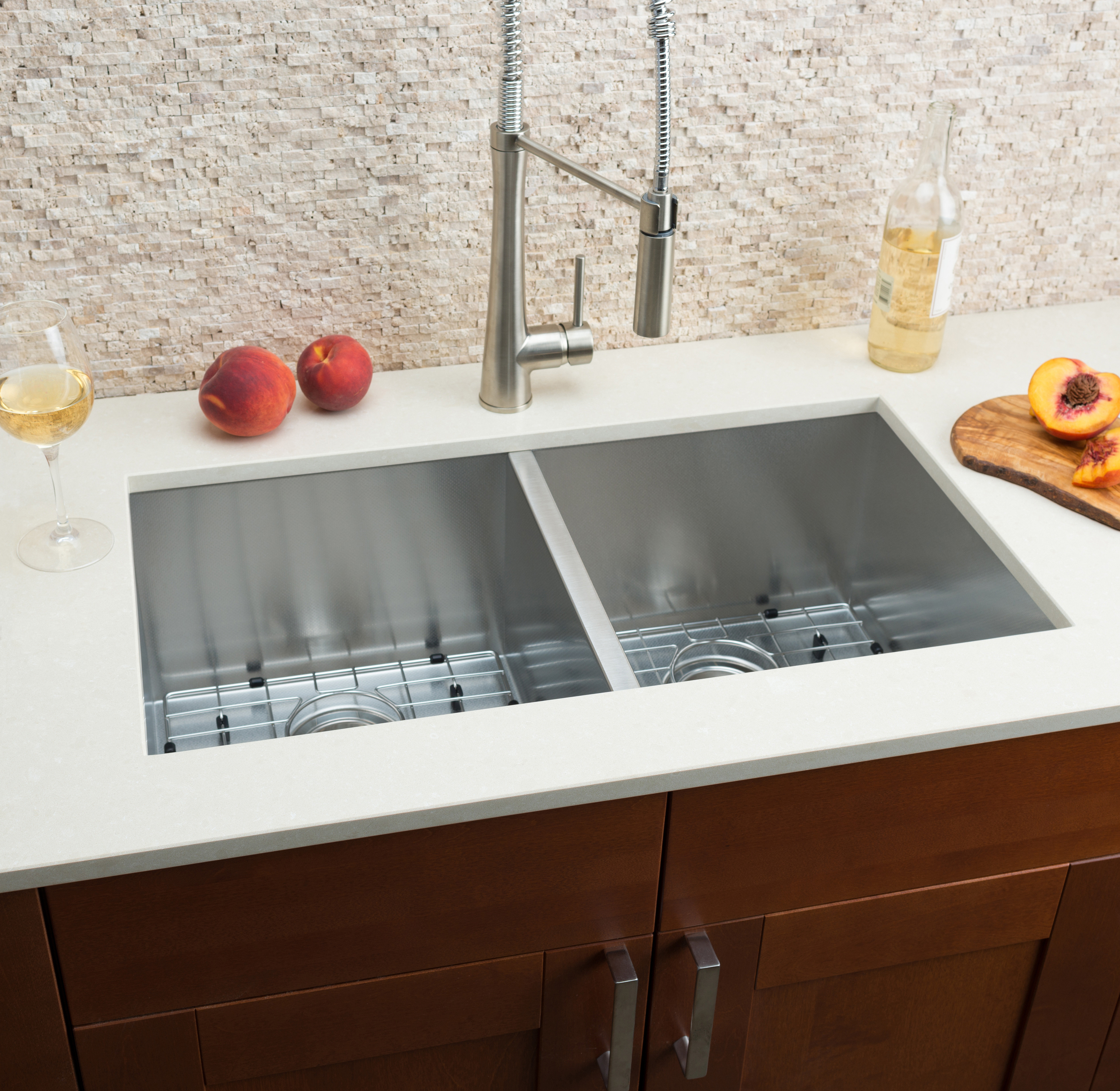 Hahn 32 L X 16 W Double Bowl Kitchen Sink Wayfair