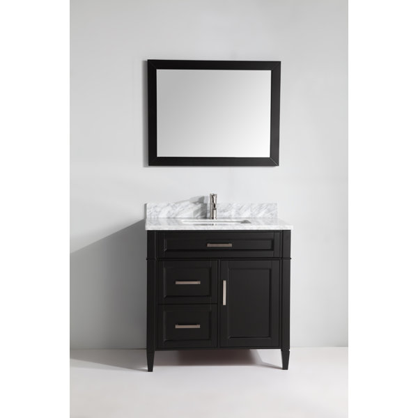 Lachine Marble 36 Single Bathroom Vanity with Mirr