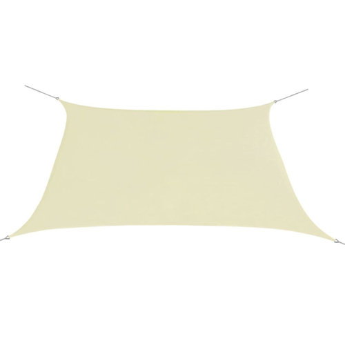 2m x 2m Rectangular Shade Sail Symple Stuff Colour: Cream