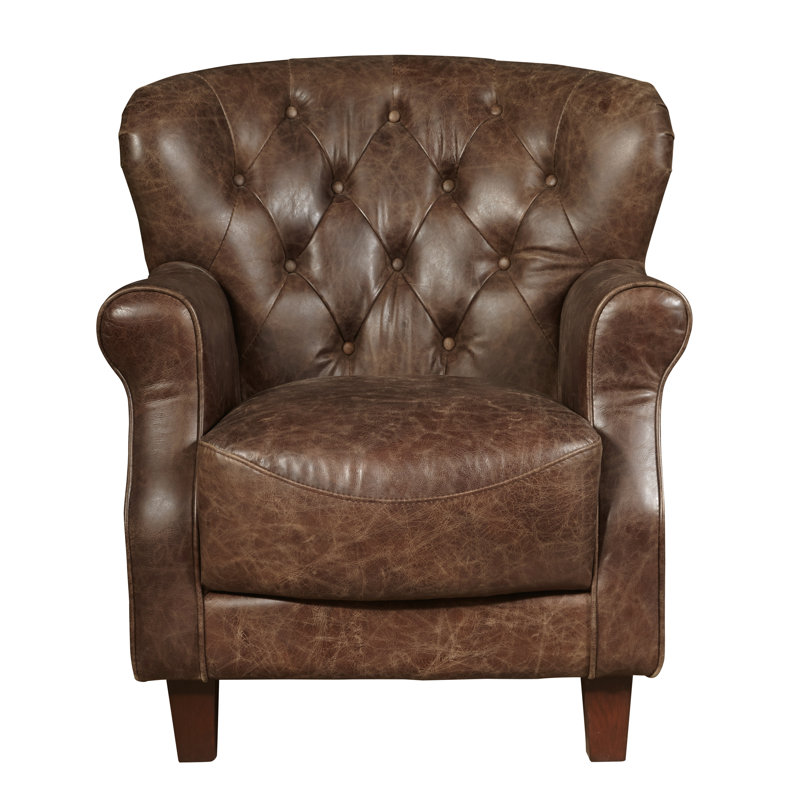 Highway Chief Leather Club Chair Wayfair