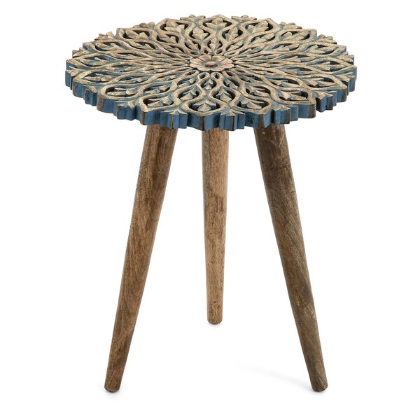 Camellia Carved End Table By Mistana