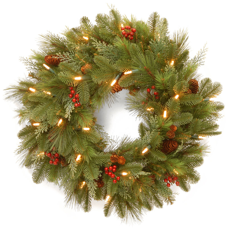 The Holiday Aisle Noelle 24 Pre Lit Wreath Reviews Wayfair
