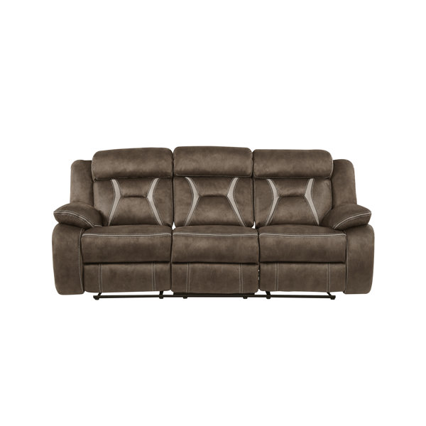 Mateas Stitched Fabric Reclining Sofa by Red Barrel Studio