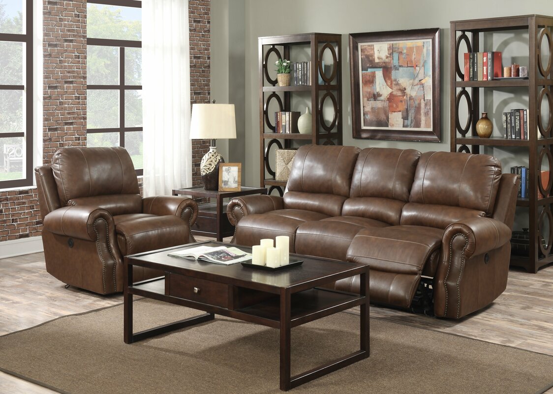 crete leather reclining sofa