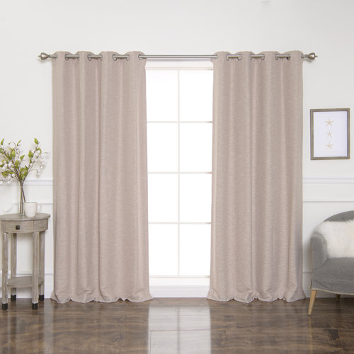Trent Austin Design Meggie Slubby Solid Blackout Grommet Curtains