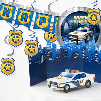 The Party Aisle Police Birthday Party Decoration Set Wayfair
