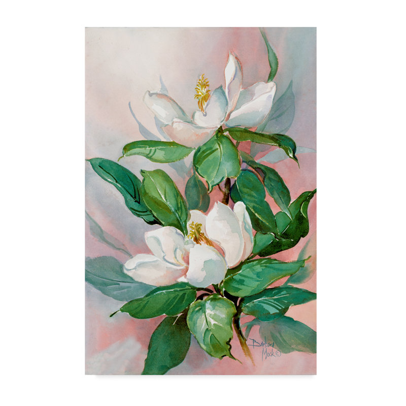 Charlton Home #39 Classic Magnolia #39 Acrylic Painting Print on Wrapped