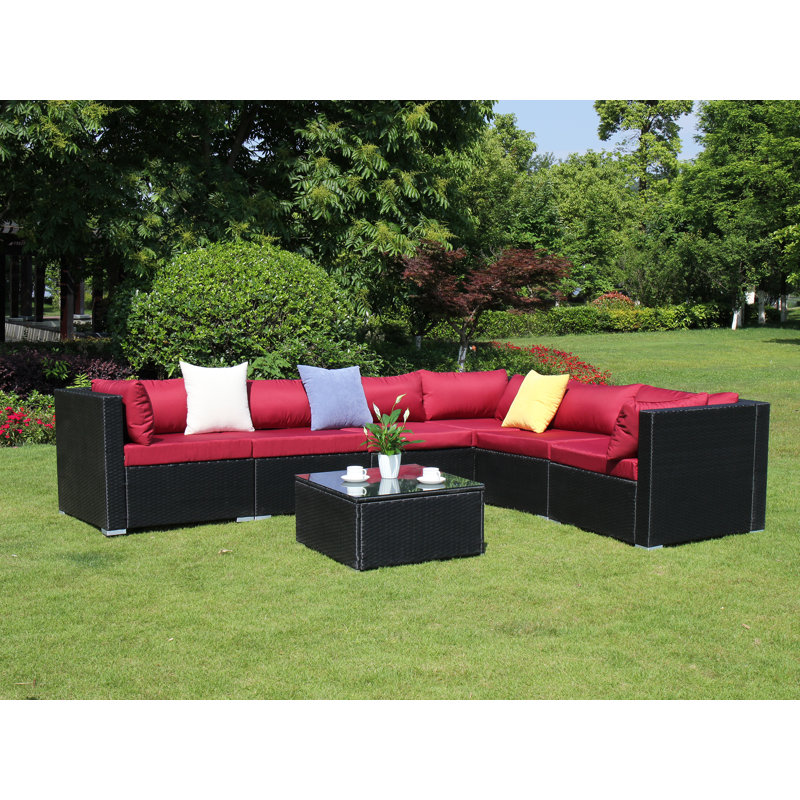 Orren Ellis Baner Garden Ch 92 Complete 7 Piece Pe Wicker Rattan