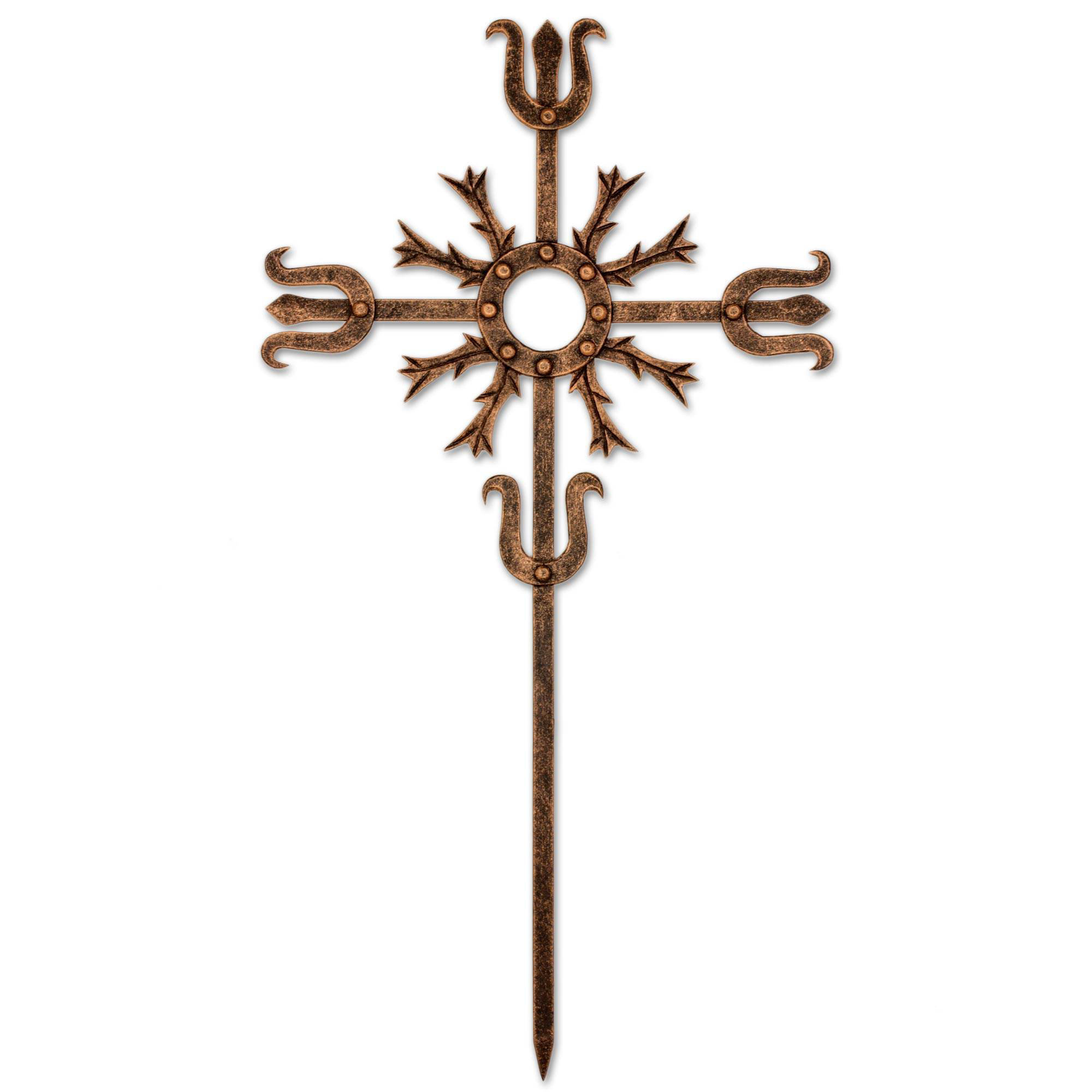 Bloomsbury Market Love Energy Wrought Iron Wall Cross Wall Decor