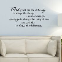 SERENITY PRAYER Home Bedroom Vinyl Wall Decal Lettering Saying Words 16/" x 8/"