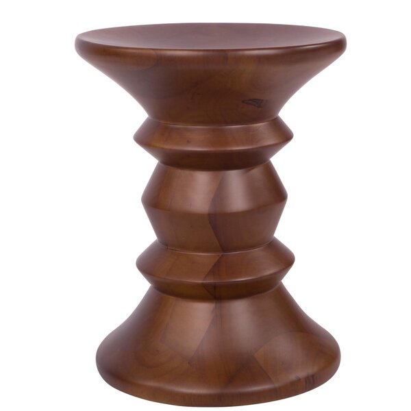 Seigle Solid Wood Drum End Table By Canora Grey