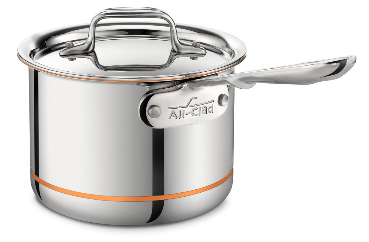 AllClad Copper Core 1.5qt. Double Boiler with Lid & Reviews Wayfair
