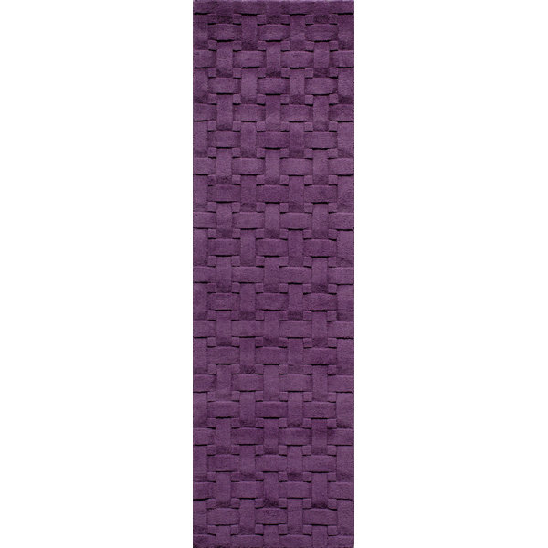Ugalde Hand-Tufted Plum Area Rug by Wade Logan