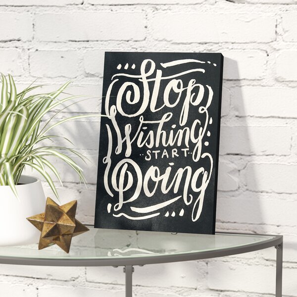 Start Doing Noir Textual Art on Wrapped Canvas by Wrought Studio
