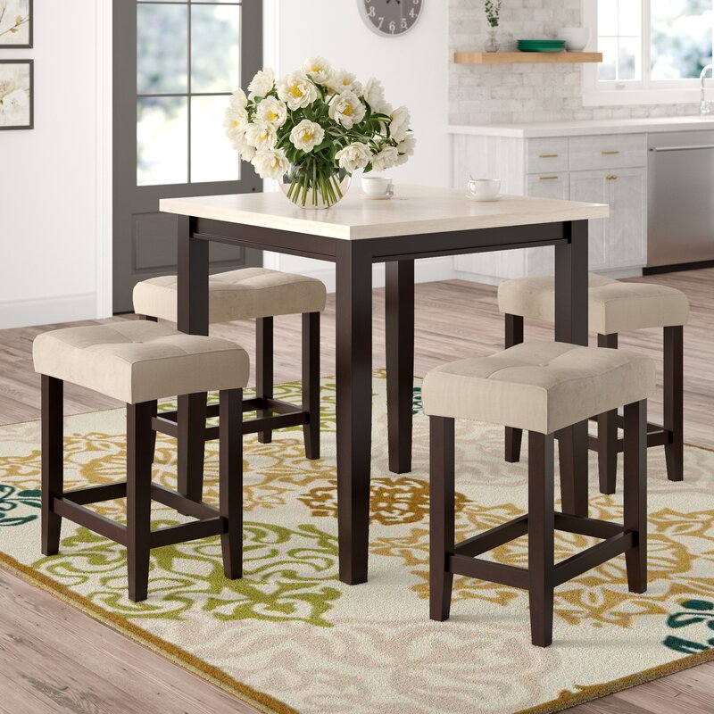 Red Barrel Studio Skeens 5 Piece Counter Height Dining Set