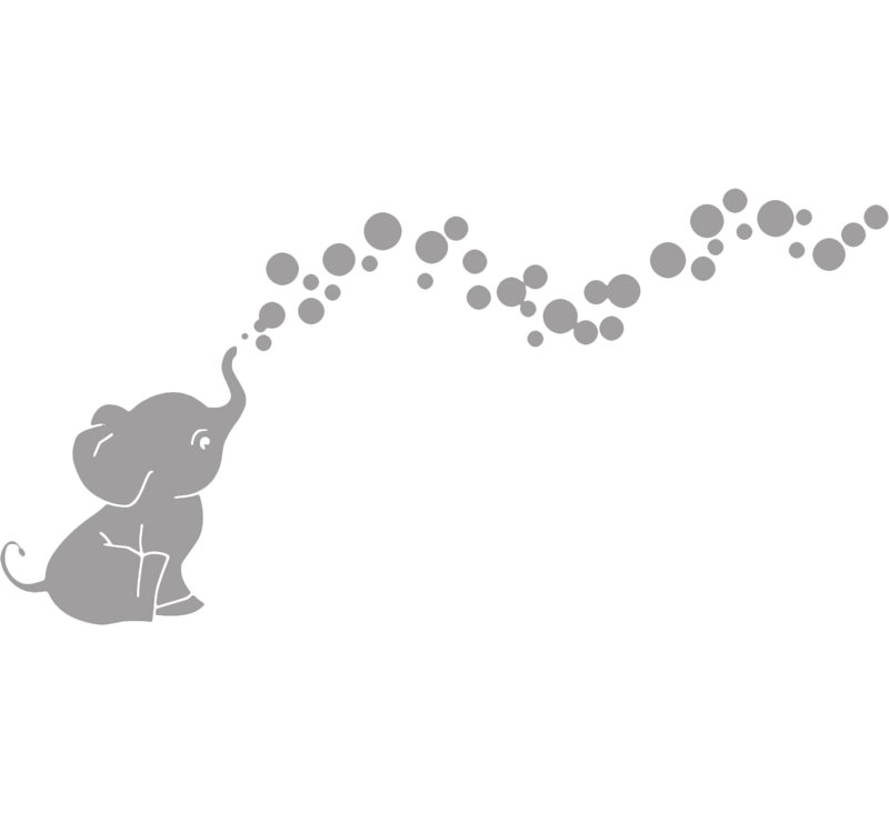 Decalthewalls Elephant Bubbles Nursery Room Removable Wall Decal Elephant Bubbles Nursery Room Removable Wall Decal