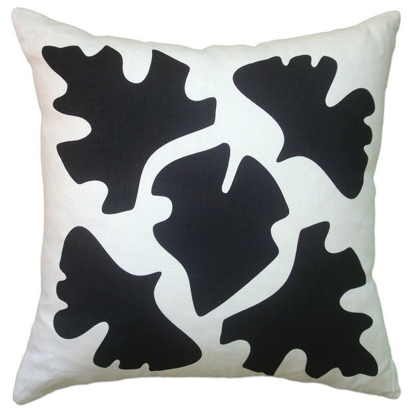 Hand Printed Shade Linen Throw Pillow