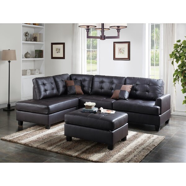 Left Hand Facing Sectional With Ottoman By Infini Furnishings