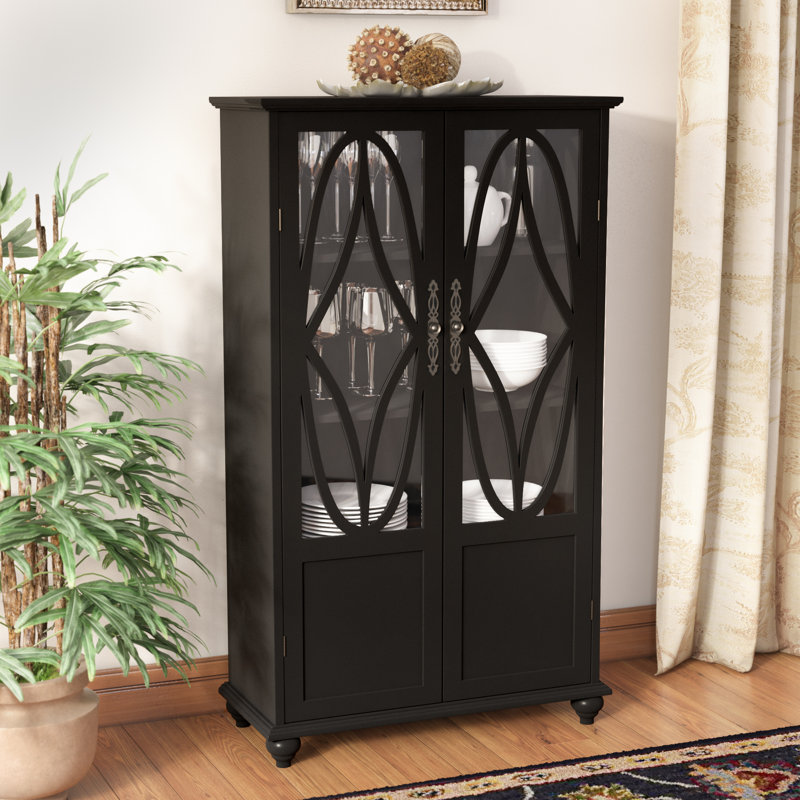 Three Posts Cardiff Wood Curio Cabinet & Reviews | Wayfair Three Posts Cardiff Wood Curio Cabinet & Reviews | Wayfair