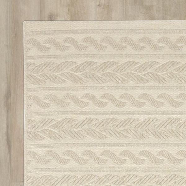 Three Posts Acton Ivory Geometric Indoor/Outdoor Area Rug & Reviews