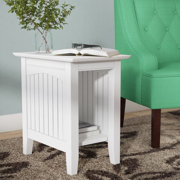 Tolleson Solid Wood End Table With Storage By Charlton Home