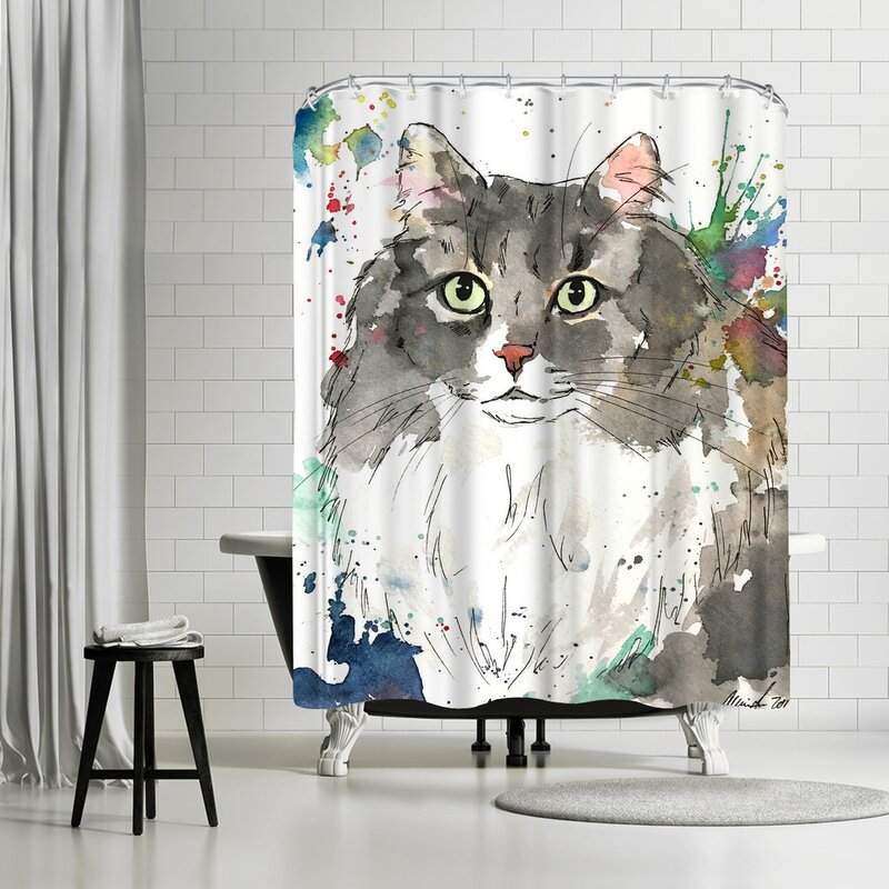 cat shower curtain hook
