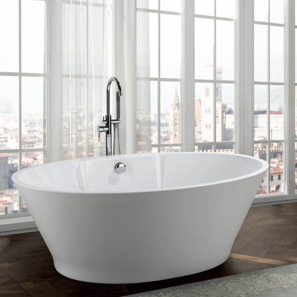 Lecce 67 x 38 Freestanding Soaking Bathtub by Bellaterra Home