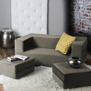 Eugene Modular Loveseat & Ottoman Sleeper