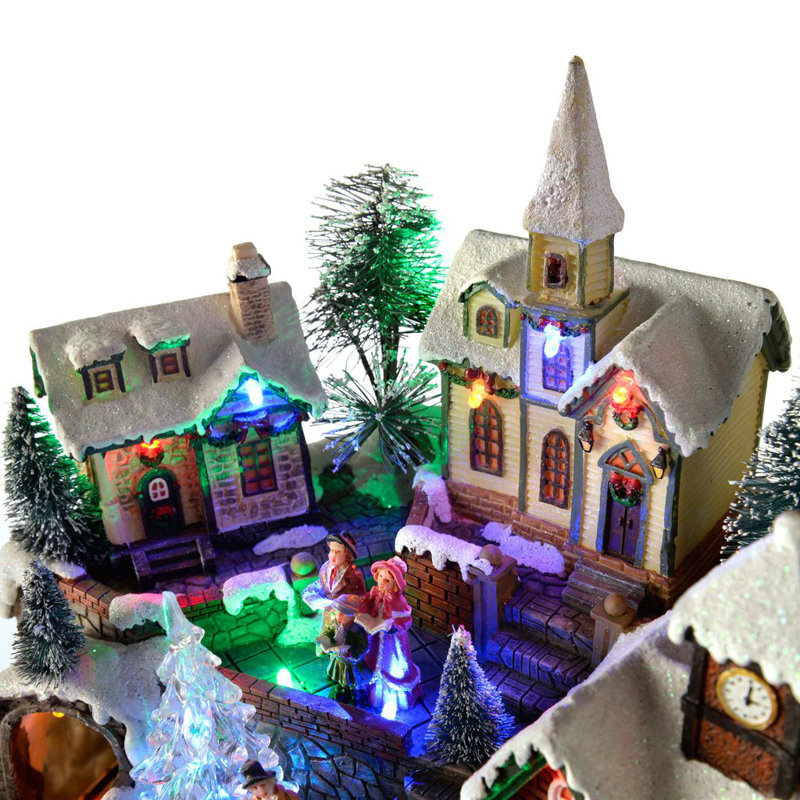 pre lit led musical animated christmas village scene with rotating train - Animated Christmas Scene Decorations pre lit led musical animated christmas village scene with rotating train - Animated Christmas Scene Decorations