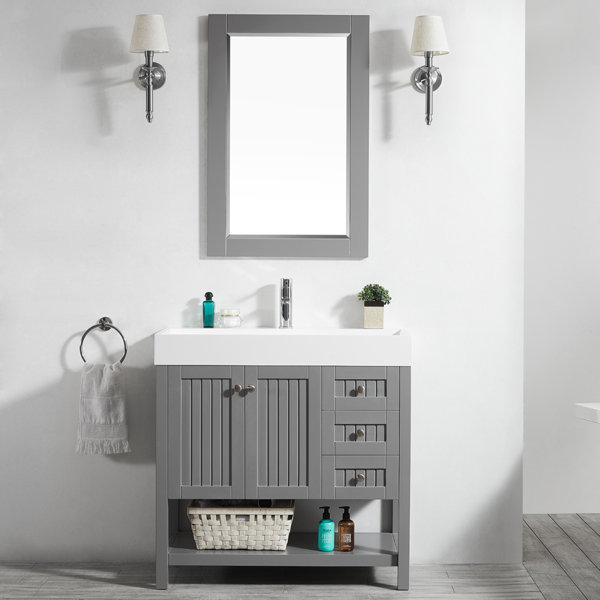 Harward 35 Single Bathroom Vanity Set with Mirror by Highland Dunes