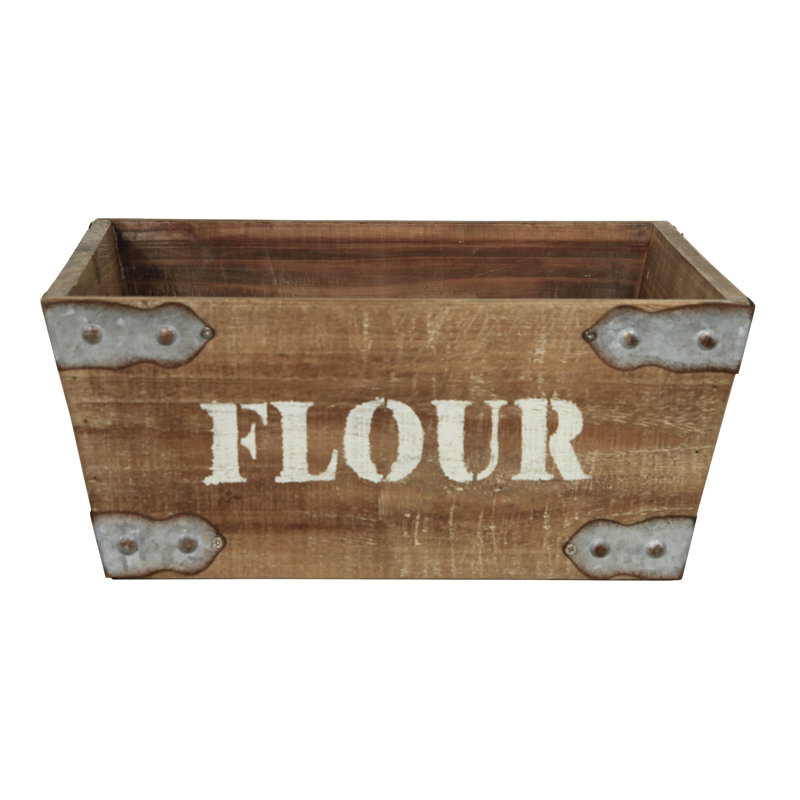 Gracie Oaks Rustic Wood Crate Wayfair