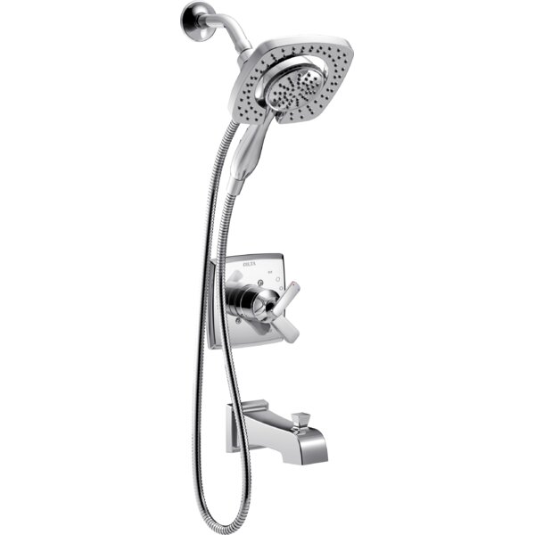 Ashlyn Pressure Balance Tub and Shower Faucet Trim Kit with In2ition Shower by Delta