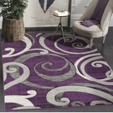 Abstract Purple Area Rugs You Ll Love In 2021 Wayfair