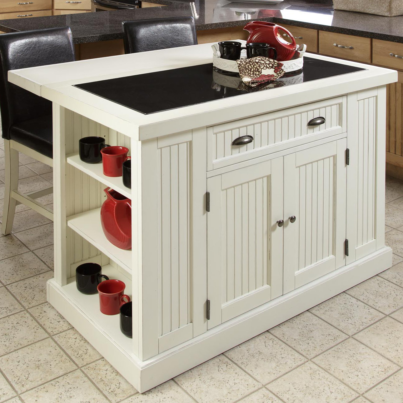 Beachcrest Home Rabin Kitchen Island With Granite Top Reviews