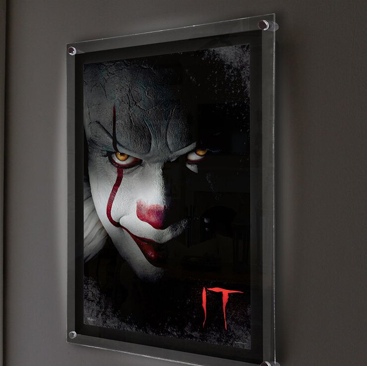 V478 canvas Poster Pennywise Stephen King Movie IT print room decor custom 24x36