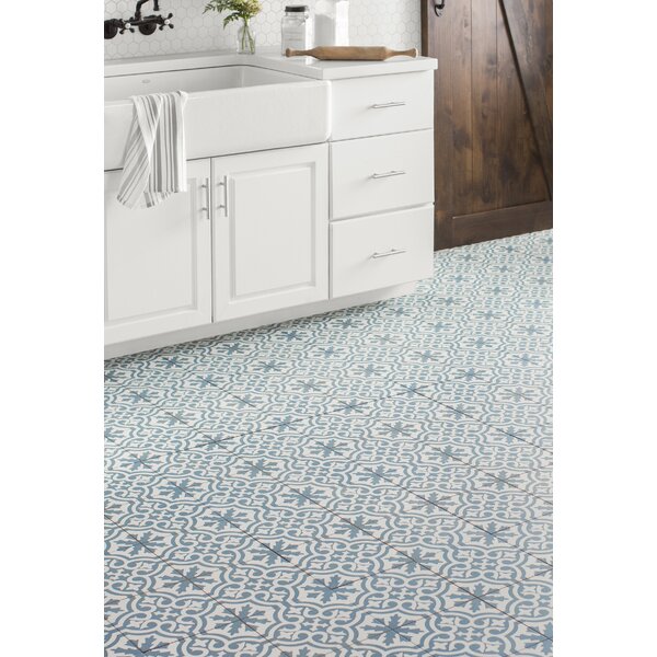 Alameda 17.63 x 17.63 Ceramic Field Tile in Blue/White by EliteTile