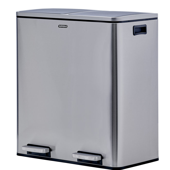 Superior Performance Superio Large Dual Stainless Steel Garbage