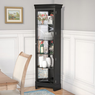 Curio Display Cabinets Birch Lane Nyo Lighted Corner Curio Cabinet