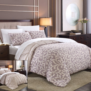 Talia Pleated Pintuck 7 Piece Reversible Duvet Cover Set