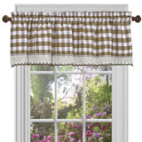 Brown Check Plaid Valances Kitchen Curtains You Ll Love In