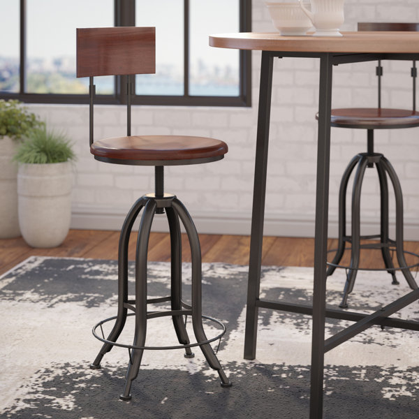 Nevada Adjustable Height Swivel Bar Stool by Trent Austin Design
