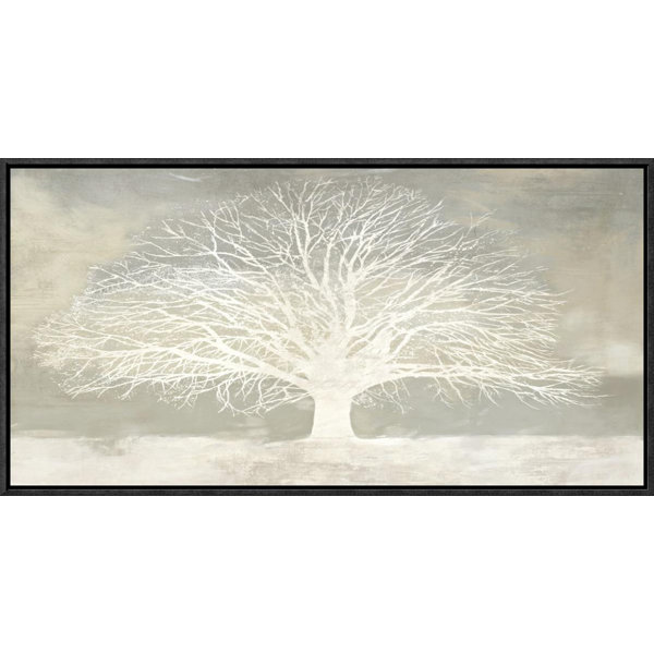 Global Gallery White Tree By Alessio Aprile Framed Painting