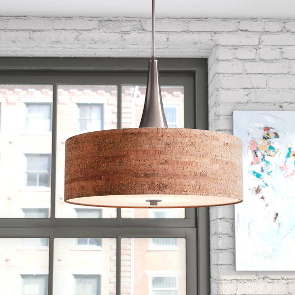 Haugland 3-Light Drum Chandelier by Mercury Row