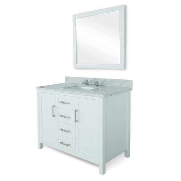Hodgeman 48 Single Vanity Set with Mirror by Latitude Run