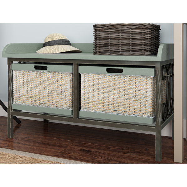 Lindy Wooden Storage Bench By Highland Dunes New