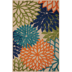 Nathalie Cream Indoor/Outdoor Area Rug