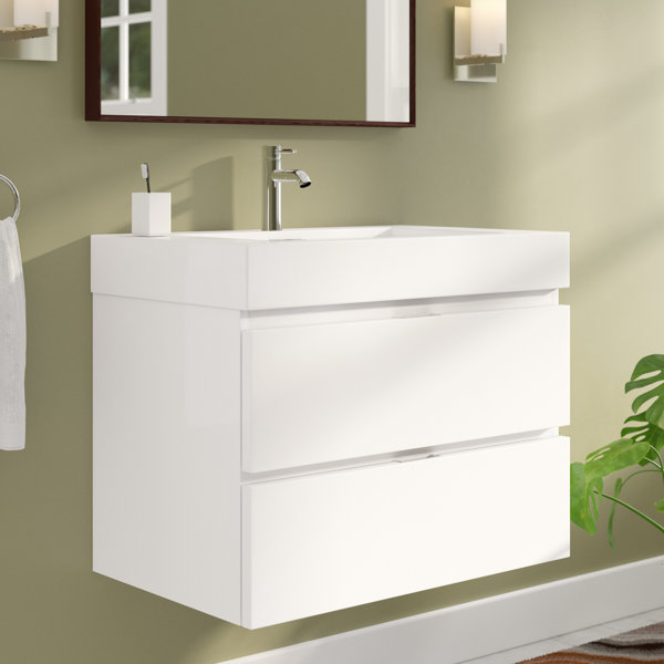 Tenafly 30 Single Wall Mounted Bathroom Vanity Set by Wade Logan