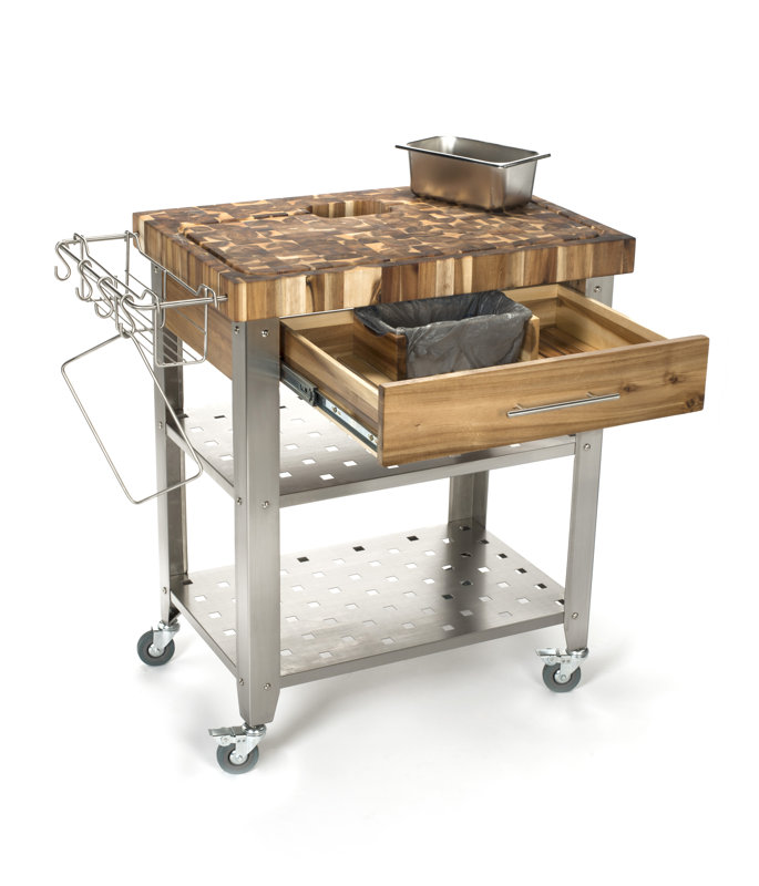 Chris & Chris Kitchen Island with Butcher Block Top & Reviews Wayfair.ca