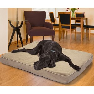 Snuggle Terry and Suede Memory Foam Dog Bed